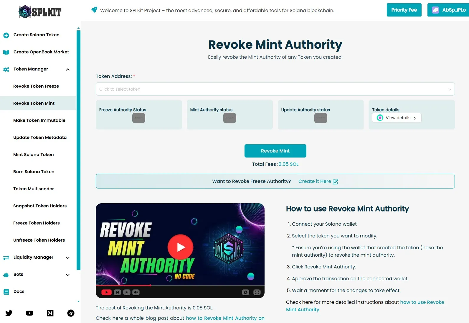 revoke mint authority